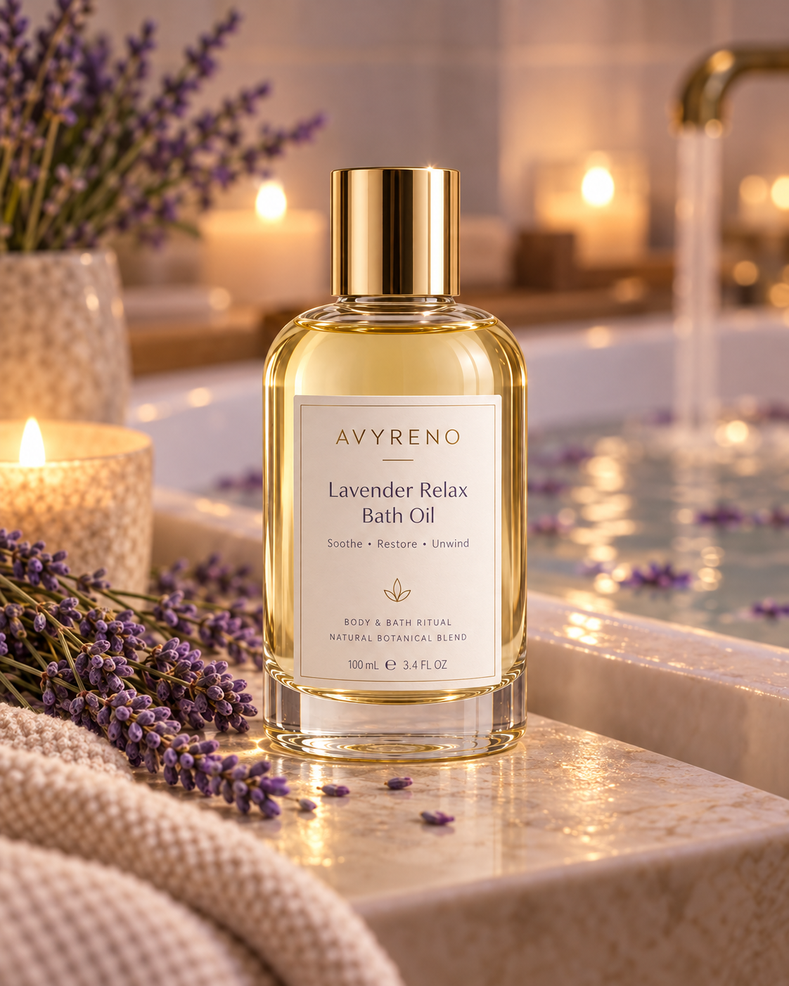 AVYRENO Lavender Relax Bath Oil