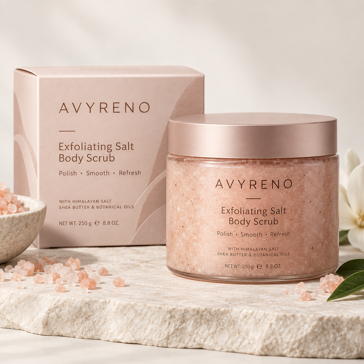 AVYRENO Exfoliating Salt Body Scrub